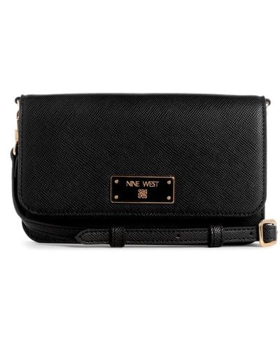 Nine West Brodie Phone Wallet Crossbody Bag - Black