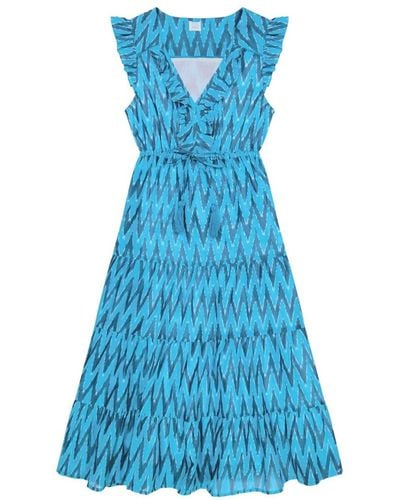 MER ST BARTH Giselle Maxi Dress - Blue