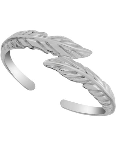 Giani Bernini Feather Bypass Adjustable Toe Ring - Metallic