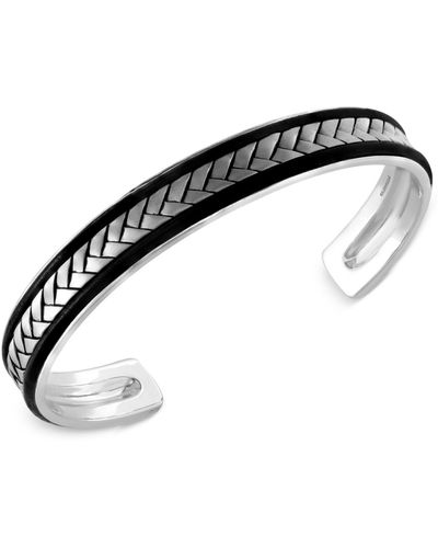 Effy Men's Woven Cuff Bracelet In Sterling Silver - Metallic