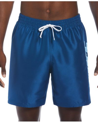 Nike Big Block Logo Volley 7" Swim Trunks - Blue