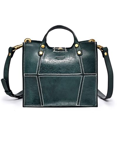 Old Trend Genuine Leather Rosa Transport Tote Bag - Blue