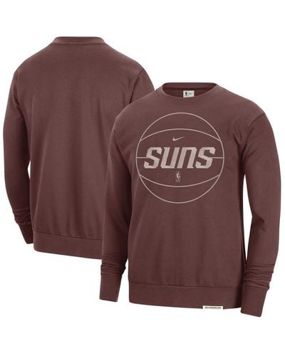 Nike Phoenix Suns 2023/24 Authentic Standard Issue Travel Performance Pullover Sweatshirt - Brown