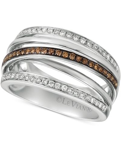Le Vian Chocolatier Diamond Multi-band Crisscross Ring (3/8 Ct. T.w. - Gray