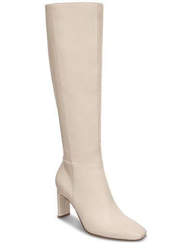 Alfani Tristanne Wide-calf Knee High Dress Boots - White