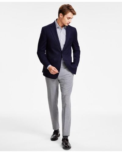 tommy hilfiger men's slim fit solid weave blazer