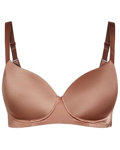 City Chic Plus Size Smooth & Chic T-shirt Bra - Brown