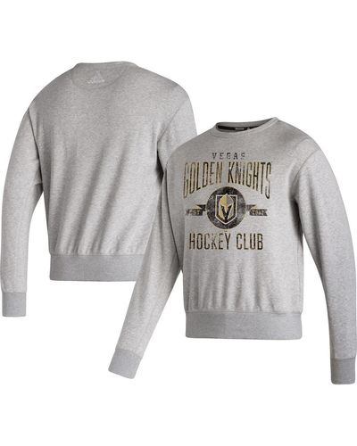 adidas Vegas Golden Knights Vintage-like Pullover Sweatshirt - Gray