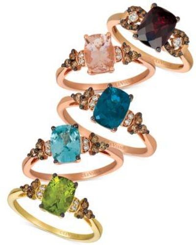 Le Vian Multi Gemstone Ring Collection In 14k Rose Gold Or 14k Yellow Gold - White