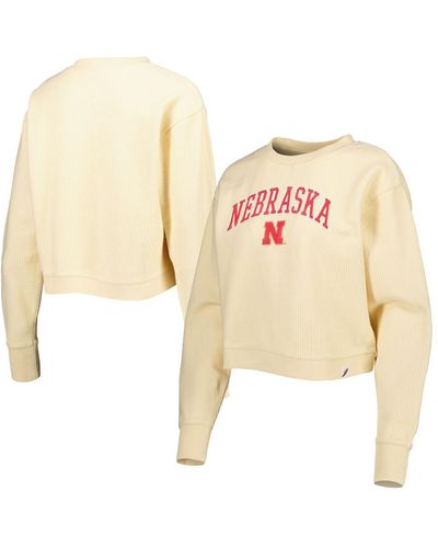 League Collegiate Wear Nebraska Huskers Classic Campus Corded Timber Sweatshirt - Natural