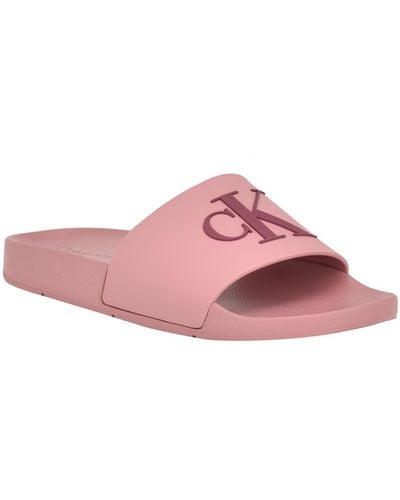 Calvin Klein Arin Beach Slide Slip-on Sandals - Pink