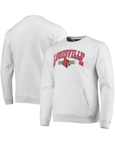 League Collegiate Wear Louisville Cardinals Upperclassman Pocket Pullover Sweatshirt - White