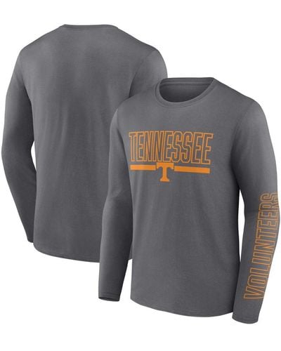 Profile Tennessee Volunteers Big And Tall Two-hit Graphic Long Sleeve T-shirt - Gray