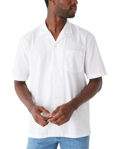 Frank And Oak Solid-color Short-sleeve Camp Shirt - White