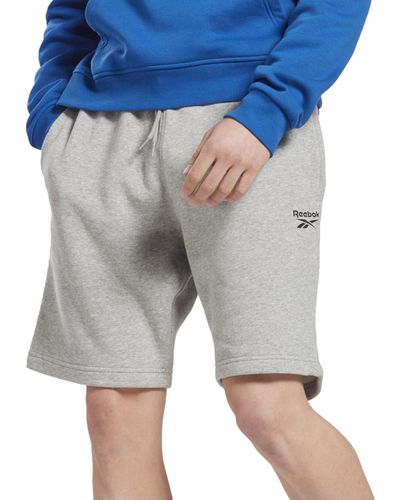 Reebok Identity Regular-fit Logo-print Sweat Shorts - Blue