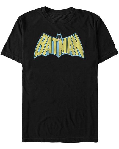 Fifth Sun Dc Batman Retro Cape Logo Short Sleeve T-shirt - Black