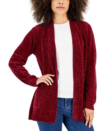 Karen Scott Petite Blair Striped Cotton Sweater, Created for Macy's