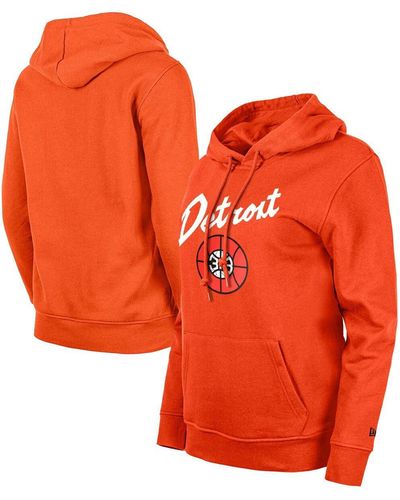 KTZ Detroit Pistons 2023/24 City Edition Pullover Hoodie - Orange
