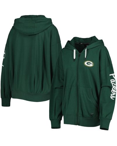 MSX by Michael Strahan Bay Packers Emerson Lightweight Full-zip Hoodie - Green