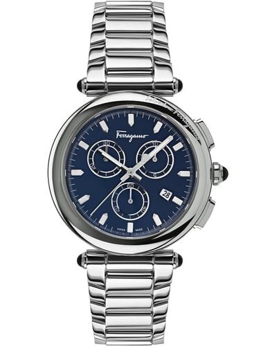 Ferragamo Salvatore Swiss Chronograph Idillio Bracelet Watch 42mm - Blue