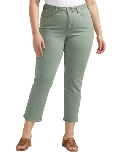 Silver Jeans Co. Plus Size Isbister Straight-leg Jeans - Green