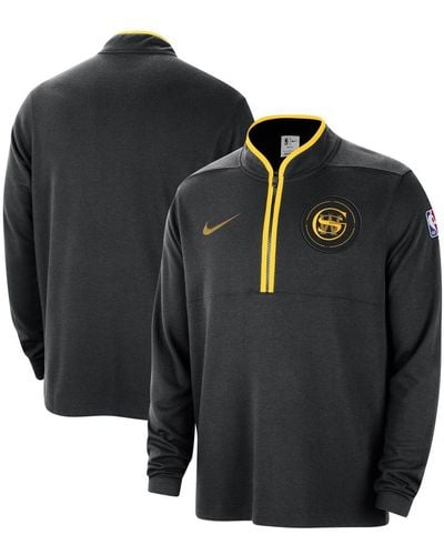 Nike Golden State Warriors 2023/24 City Edition Authentic Coaches Half-zip Jacket - Black
