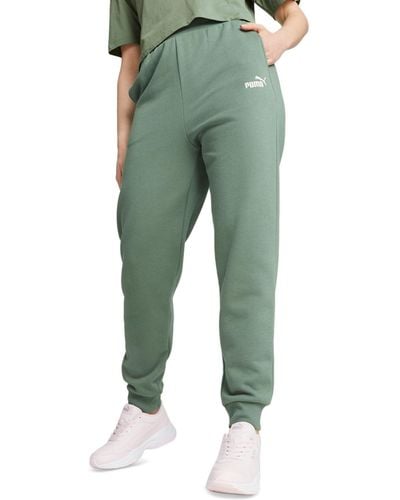 PUMA Embroidered-logo High-waist Fleece Sweatpant jogger - Green