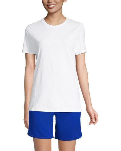 Lands' End School Uniform Short Sleeve Feminine Fit Essential T-shirt - White