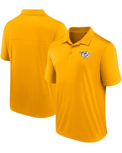 Fanatics Nashville Predators Left Side Block Polo Shirt - Yellow
