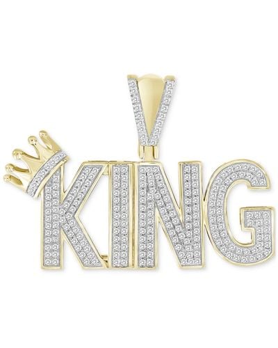 Macy's Diamond King & Crown Pendant (1/2 Ct. T.w. - White