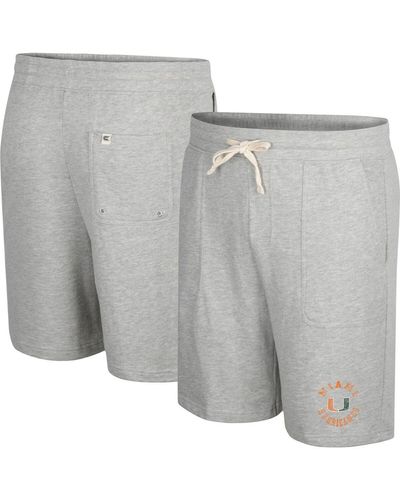 Colosseum Athletics Miami Hurricanes Love To Hear This Terry Shorts - Gray