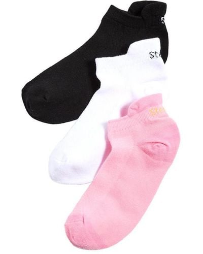 Stems Three Pack Lightweight Training Socks - Pink
