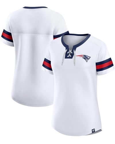 Fanatics New England Patriots Sunday Best Lace-up T-shirt - White