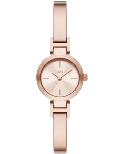 DKNY Ellington Two-hand Rose Gold-tone Alloy Watch 24mm - White