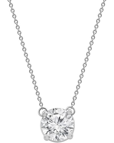 Badgley Mischka Certified Lab Grown Diamond Solitaire Pendant 18" Necklace (2-1/4 Ct. T.w. - Metallic