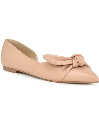 Nine West Bannie D'orsay Pointy Toe Dress Flats - Natural