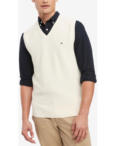 Tommy Hilfiger Ricecorn V-neck Cotton Sweater Vest - Multicolor
