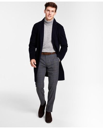 Tommy Hilfiger Modern Fit Single-breasted Overcoat - Blue