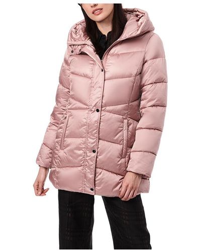 Bernardo Shiny Heavy Walker Puffer Jacket - Pink