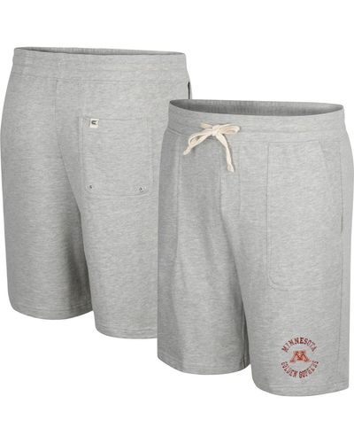 Colosseum Athletics Minnesota Golden Gophers Love To Hear This Terry Shorts - Gray