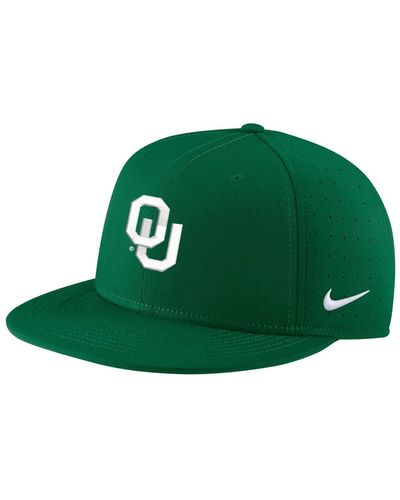 Nike Oklahoma Sooners Aero True Baseball Performance Fitted Hat - Green