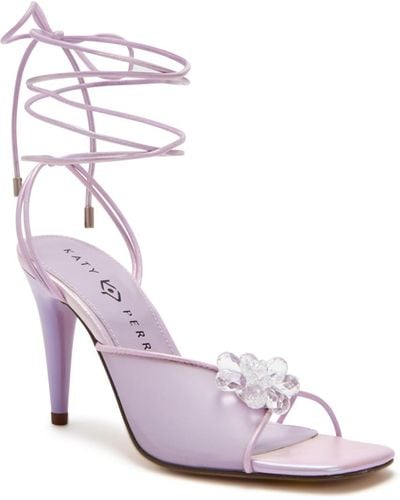 Katy Perry The Vivvian Flower Lace-up Sandals - Pink