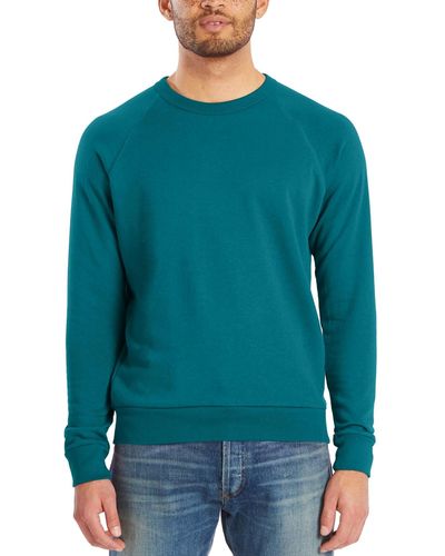 Alternative Apparel Washed Terry Challenger Sweatshirt - Blue