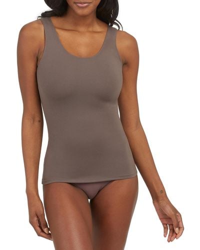 Spanx Hollywood Socialight Opaque Tank Top 10318r - Brown