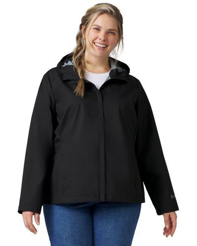 Free Country Plus Size X2o Packable Rain Jacket - Blue