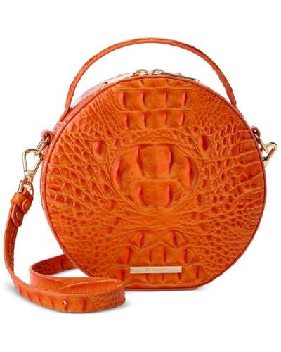 Brahmin Lane Leather Crossbody - Orange