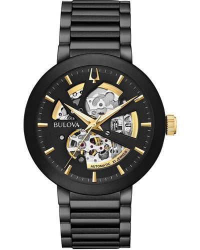 Bulova Futuro Black Stainless Steel Bracelet Watch 42mm - Multicolor