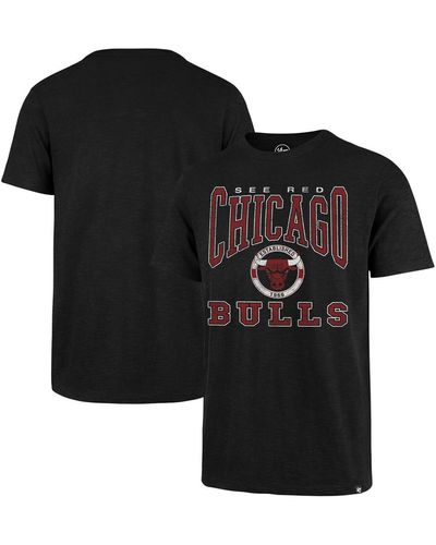 '47 Distressed Chicago Bulls All Out Scrum T-shirt - Black