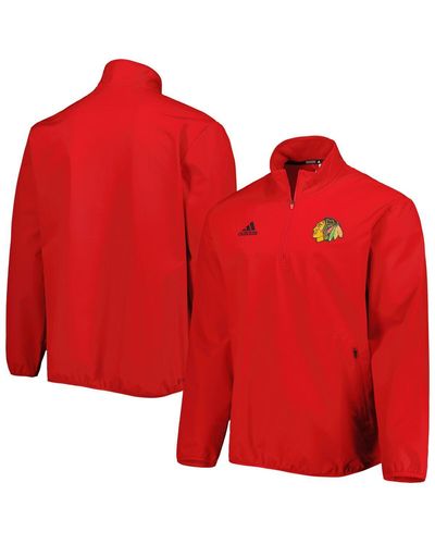 adidas Chicago Blackhawks Cold.rdy Quarter-zip Jacket - Red