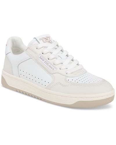 Sam Edelman Harper Lace-up Low-top Court Sneakers - White